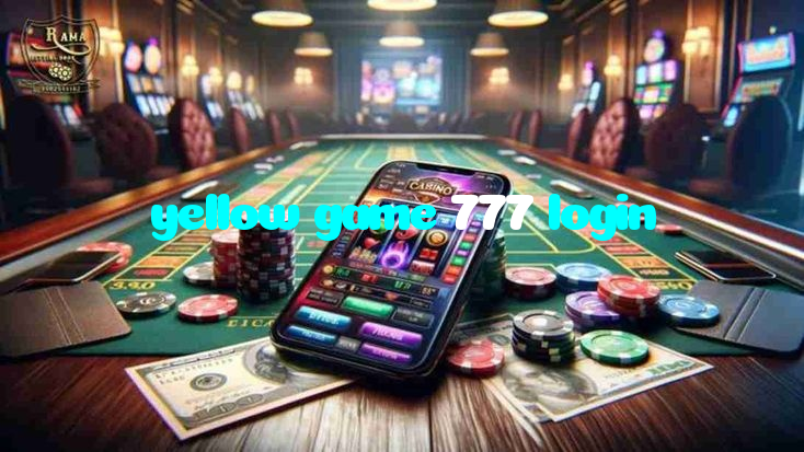 yellow game 777 login casino presented on mobile device in Pakistan with slots and live games